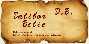 Dalibor Belić vizit kartica